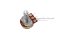 [E] WH148 วอลลุ่ม 3 ขา Volume 1K แกนยาว 20 mm